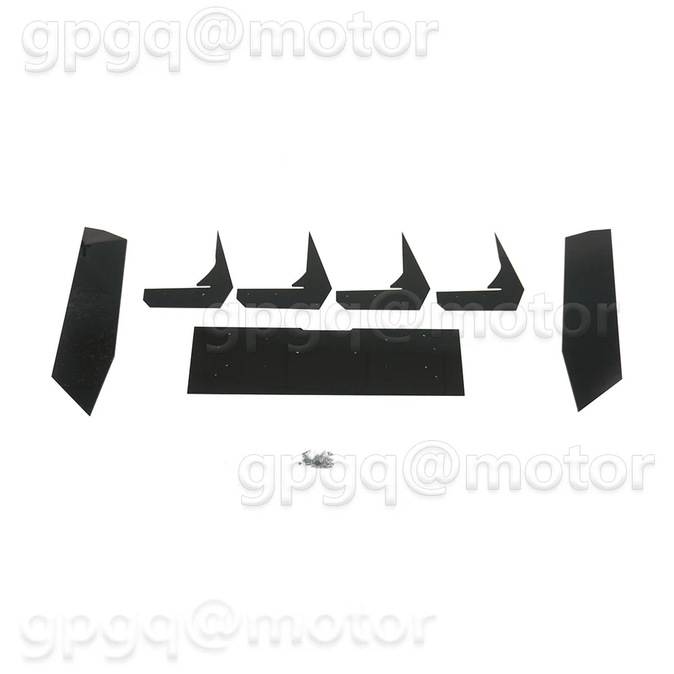 For Hyundai Genesis Coupe 09-16 Gloss Black Rear Bumper Diffuser & Corner Aprons - Image 3 of 4