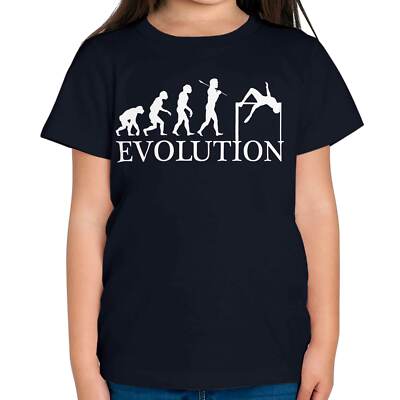 HIGH JUMP EVOLUTION OF MAN KINDER T-SHIRT TEE TOP GESCHENK LEICHTATHLETIK