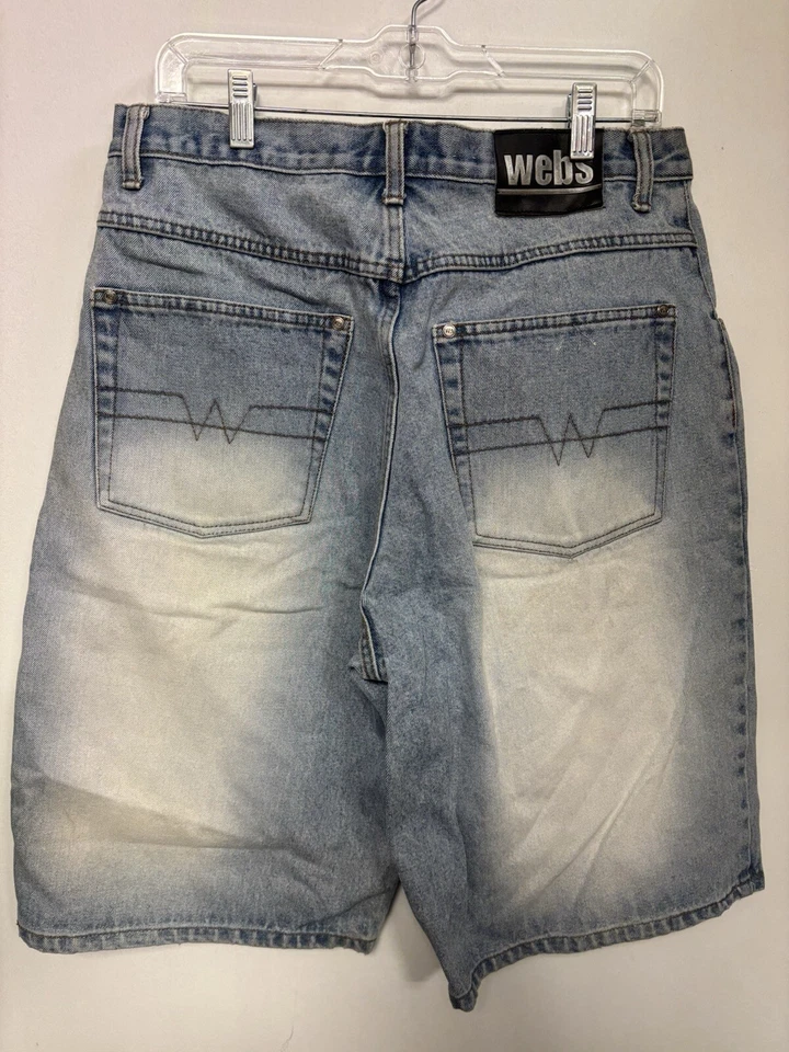 Vintage Webs Jeans Revolution Men’s Size 34 Baggy Fit Distressed Jean Shorts - Image 3 of 3