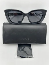 Chanel Sunglasses New 5422-B-A 501/T8 Polarized Black Gray 53 17 140