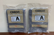 Lot of 2 Pre-Cut Caron Rya Rug Yarn Charcoal 0143 Latch Hook 320 Piece 0.5 oz