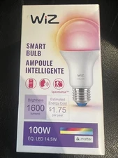 WiZ A21 White & Color 100W Equivalent Wi-Fi Smart LED Light Bulb - 1 Pack