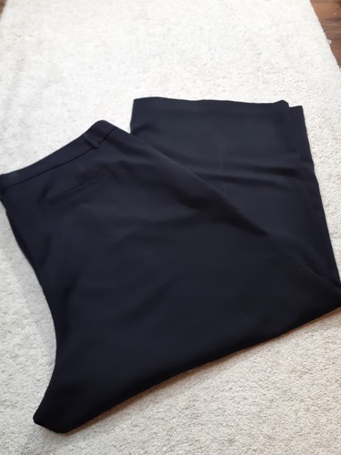 Ruby Rd Ladies 24w Black Flat Front Dress Pants W Permanent Crease. Stretchy - Picture 8 of 9