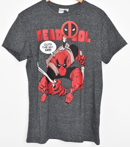 Deadpool Mens camiseta Primark en forma Nerd UK Tamaños M a XL | eBay
