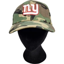 New York Giants Trucker Hat Mens Green Camo Logo NFL Football Sports