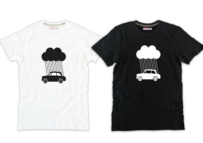 T-Shirt FANTOZZI Paolo Villaggio Film Cover schwarz oder weiß Wolke und Maschine