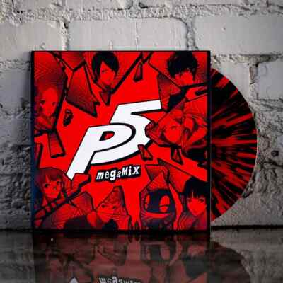 Persona 5 Megamix Vinyl Record Soundtrack LP Red Black Splatter P5