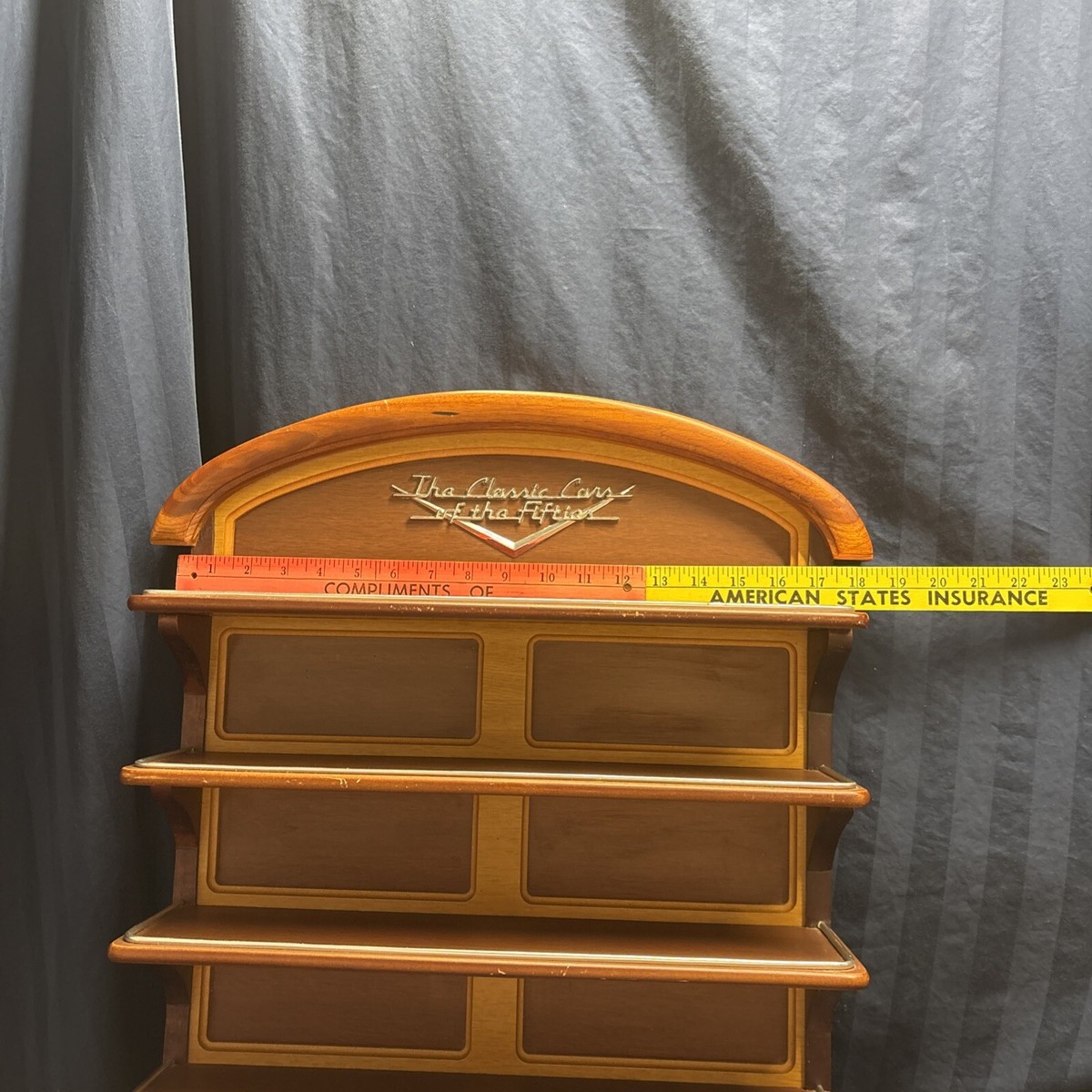 The Classic Cars of the 50's★ミニカー用木製シェルフ Franklin Mint Classic Cars of the Fifties Wood Wall Rack Display