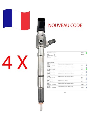 4x Injecteur 03L130277B Siemens VW audi Moteur CAYA 1,6 TDI Continental
