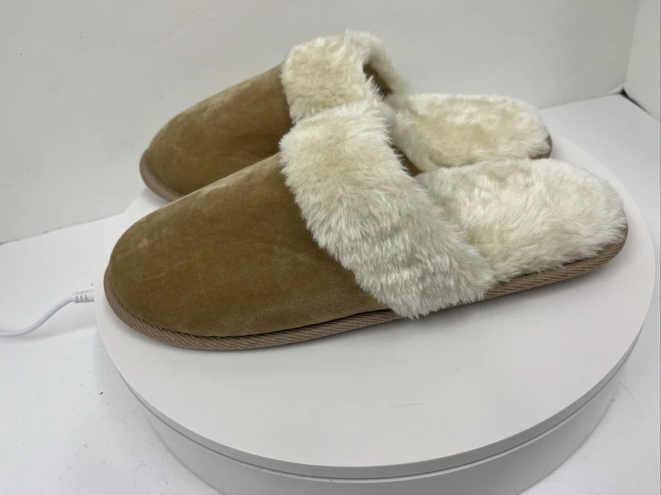 Zapatillas Charter Club de espuma viscoelástica para interiores y exteriores tostadas medianas 7-8 $24 Foto 2 de 4