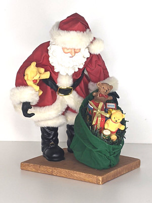 Fabrique Santa with Bag of Toys Face and Toys are Hard Resin? 9.5 x 8.5''
