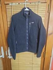 Flawed Patagonia Sweater Youth 16-18 XXL Gray Retro Pile Monkey Fleece Full Zip