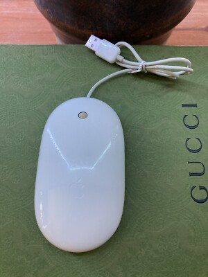 Apple A1152 Wired USB Mighty Optical Mouse MB112LL/B Genuine OEM Mice - White