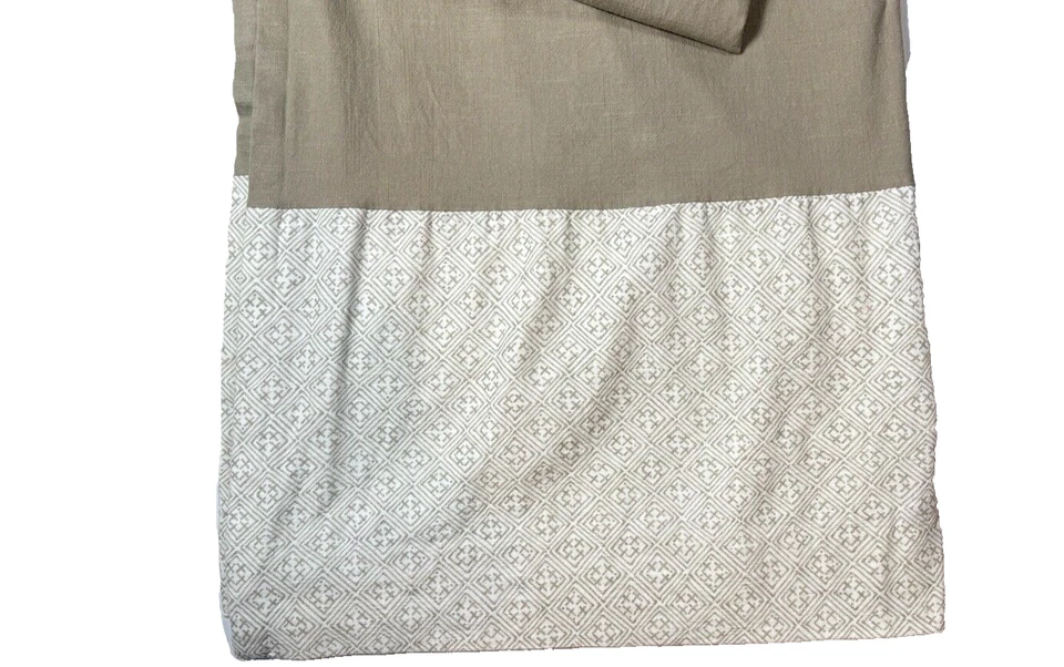 2 cortinas feitas sob medida painéis de cortinas plissadas Thibaut Laos tecido bege bronzeado - Imagem 2 de 4