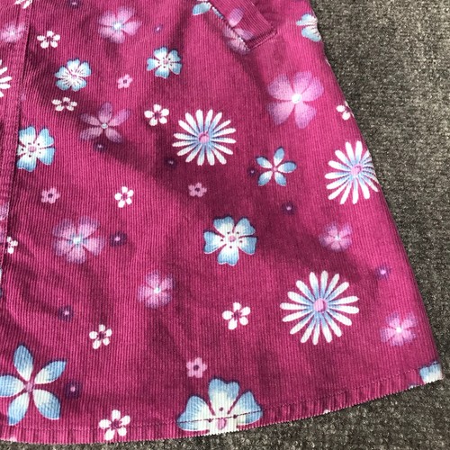 Pumpkin Patch Dress Girls 7 Corduroy Jumper Floral Boho Mod Retro 60s Pockets - Picture 6 of 10