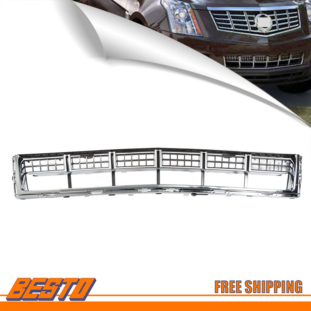 Chrome Front Bumper Lower Grille Mesh Trim for 2013-2016 Cadillac SRX Plastic Replacement