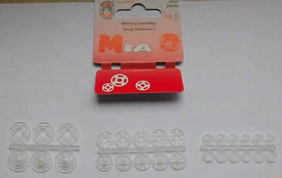 KOH-I-NOOR Bottoni a pressione plastica trasparente trasparente o nero Koh-i - Noor