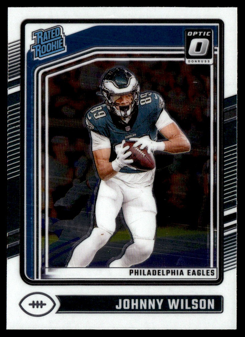 JOHNNY WILSON 2024 DONRUSS OPTIC RATED ROOKIE RC PHILADELPHIA EAGLES #256