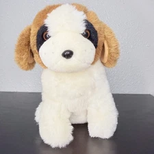 Vintage Saint Bernard Plush 1988 Etone 9” Dog Puppy Soft Animal Stuffy Realistic