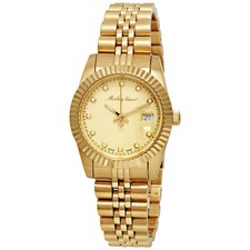 Mathey-Tissot Mathey III Quartz Crystal Gold Dial Ladies Watch D810PDI