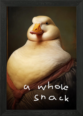 Lustige Ente gerahmtes Wandbild Poster Leinwanddruck Bild