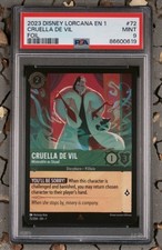 2023 Disney Lorcana First Chapter Cruella De Vil 72 Foil PSA 9