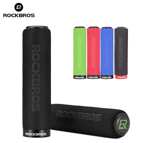 ROCKBROS BMX MTB HandleBar Grips Foam Single Lock on Soft Comfortable Non-Slip