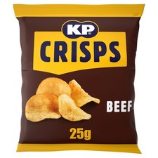 KP Beef Flavour Potato Crisps – 48 x 25g Bags – Full Box -