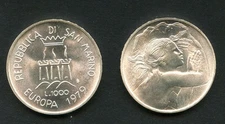 1979 - SAN MARINO - LOT/M47357 - 1000 LIRE SILVER EUROPEAN UNIT