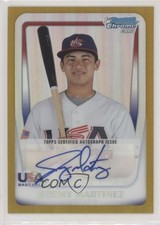 2011 Bowman Chrome Gold 11/50 Jeremy Martinez #18U-15 Auto 1b3
