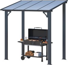 Produktbild - 2,4x1,5m Wandgestellter Gartenpavillon – Markdown! Metall Pavillon für Terrasse