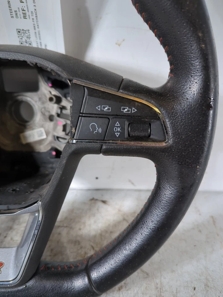 Seat Leon Mk3 Fr Tdi Hatchback 2012-2020 Steering Wheel With Multifunction P21 - Image 4 of 4
