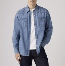 LEVI  S Vintage Western Denim Shirt Men Size XL Long Sleeve
