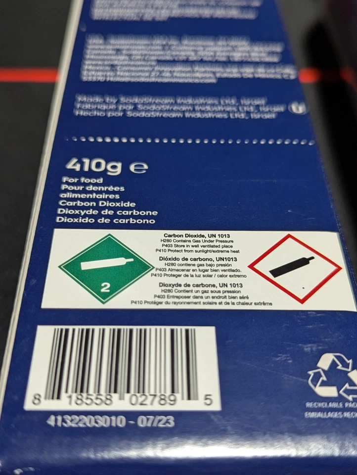 Sistema carbonatador rosa conexión rápida cilindro de CO2 SodaStream 60L - ¡Nuevo y sellado! Foto 4 de 4