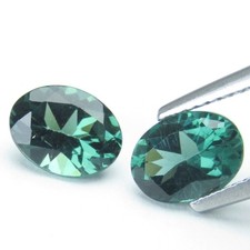2.52Cts Natural Intense Green Oval Shape Apatite 8x6mm Matching Pair