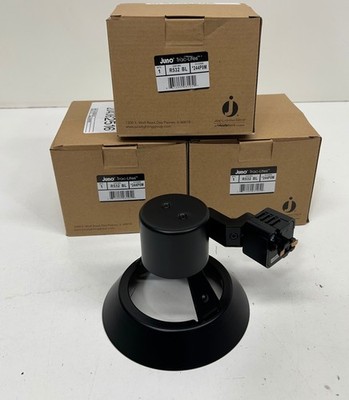 LOT OF 3 Juno Trac-Lites Black Flared-Gimbal Light