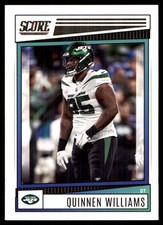 Quinnen Williams 2022 Score #297 Jets NFL READ FREE SHIPPING AutographDen