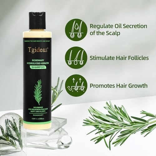 Tgideas Organic Rosemary Hair Growth Shampoo for Women and Men-Natural Pack of 2