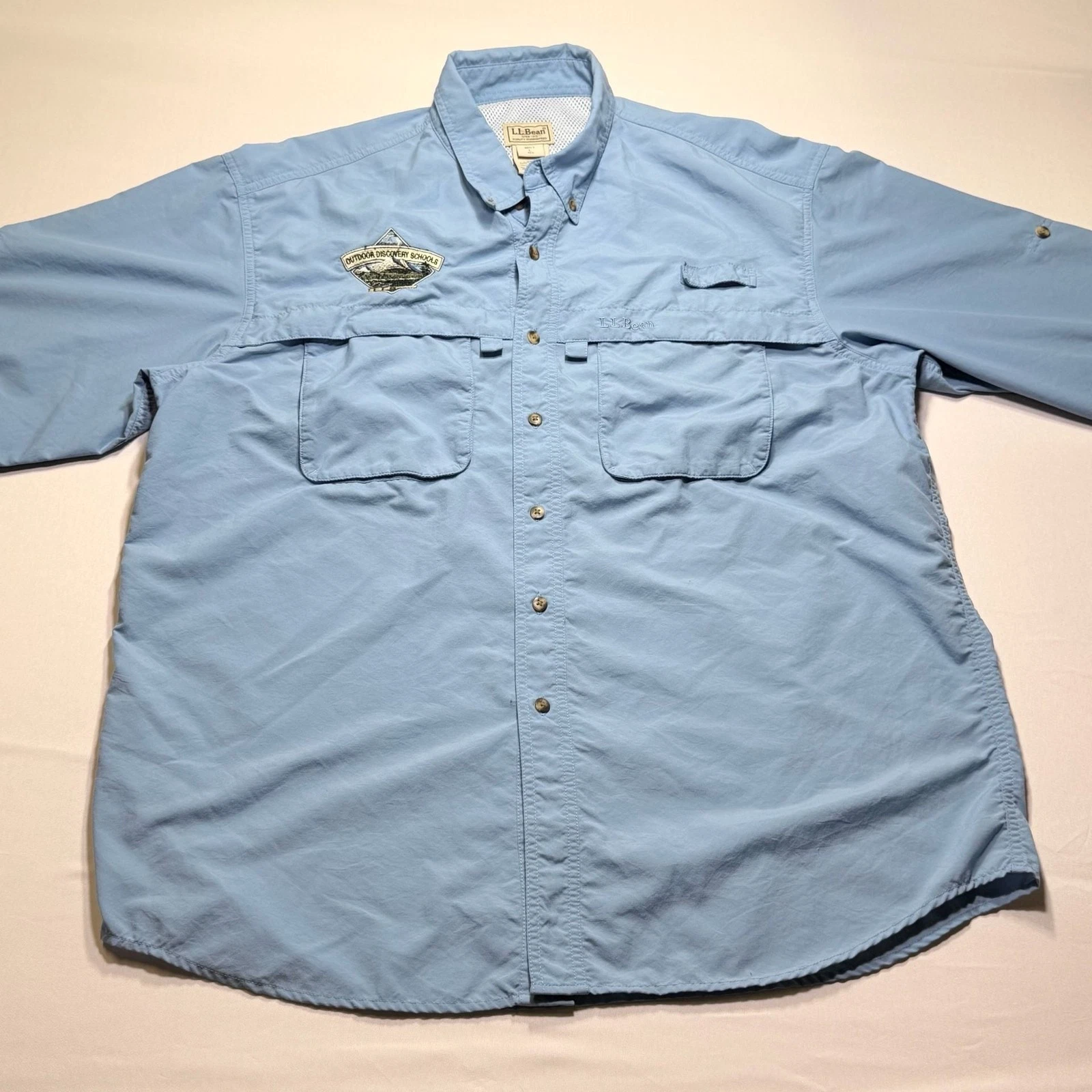 L.L.Bean Outdoor Discovery Schools Men's L Reg Fishing Shirt