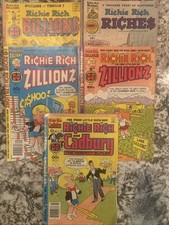 5 Richie Rich Harvey Comics. #’s 12, 23, 25, 31 &33. Vintage Books