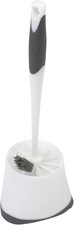 Under-Rim Toilet Bowl Brush with Corner Storage Caddy, 16" X 5" X 5.5"