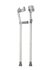 LOFSTRAND ADULT STANDARD FOREARM CRUTCH SIDE OPENING ALUMINUM ADJUSTS 28"- 36"