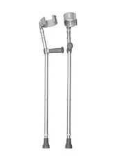 LOFSTRAND ADULT STANDARD FOREARM CRUTCH SIDE OPENING ALUMINUM ADJUSTS 28"- 36"