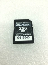 Delkin Devices SDXC 256GB BLACK UHS-II V90- Very Good Condition