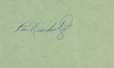 Ron Nischwitz - Indians - Signed Autographed 3x5 Index Card 221