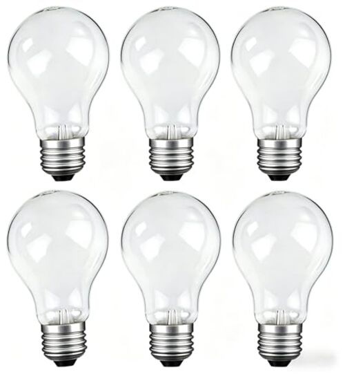 60 Watt Incandescent Light Bulbs, A19 Light Bulb, Dimmable, 