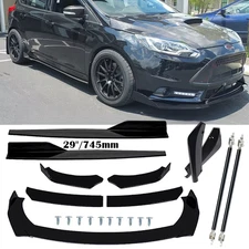 Front Bumper Lip Spoiler Rear Lip Gloss Black For Ford Focus ST RS Body Kits