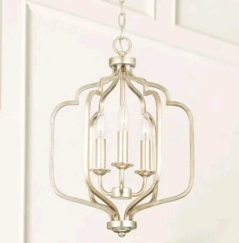 Capital Lighting 538731 Ophelia 3 Light 14"W Taper Candle Pendant - Winter Gold - Picture 6 of 8