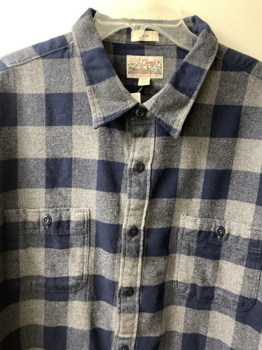 J. Crew Mid Weight Double Brushed Buffalo Plaid Flannel Button Up Shirt Men’s XL - Picture 3 of 10