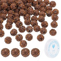 10Mm Strass Clay Perlen FüR Schmuckherstellung, 120Stk Runde Perlen, GrüN Grau